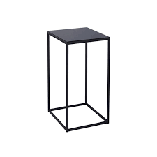 Letizia Black Square Side Table With Black Open Metal Frame Casa Uniqua Square Side Table Coffee Table Metal Frame Side Table
