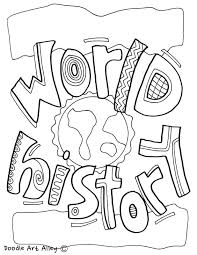 Subject Cover Pages Coloring Pages Classroom Doodles History Book Cover History Notebook Cover History Subject