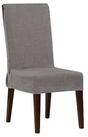 Mason Short Dining Room Chair Slipcover Gray Sure Fit Slipcovers For Chairs Dining Room Chair Covers Dining Room Chair Slipcovers