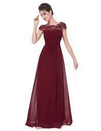 Robot Check Burgundy Bridesmaid Dresses Cute Dresses Cap Sleeve Evening Gowns