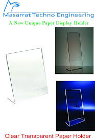 Maxgear acrylic sign holder, clear sign holder plastic paper holder slant back sign holders 8.5x11 inches sign holder plastic display stand for office, store, 3 pack 4.7 out of 5 stars 206 one wall acrylic sign holder. A4 A5 Dl Clear Plastic Leaflet Holder Counter Standing Menu Flyer Display Stands Business Industrial Other Retail Services Alberdi Com Mx