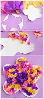 Now, put aside the centre and trim the edge into large pieces that will serve for flower petals. Paper Plate Flower Craft Using Tissue Paper Crafty Morning