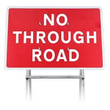 No Through Road' Quick Fit Sign (Face Only) – Start Safety UK