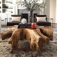 Teak Root Coffee Table Would Make For A Beautiful Conversation Starter In Your Rising Barn Rustic Furniture Design Tree Stump Furniture Coffee Table Wood