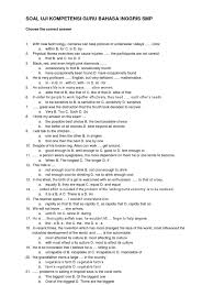 Sebelum menyantap 50 soal berikut, mungkin baiknya kita tahu dulu apa itu pedagogik. Soal Uji Kompetensi Guru Bahasa Inggris Smp Pdf Hydrogen Fuels