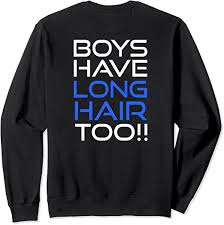Whether you have a medium long to really long hair, long hairstyles stand out and turn heads, offering a youthful hunky look that women love. Boys Have Long Hair Too Boy Long Hair Men Long Haired Sweatshirt Amazon De Bekleidung