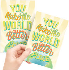 ⭐️surprise inside⭐️easy to make diy mini notecards/ make mini notecards and notecard wallet. Buy 50 Appreciation And Recognition Postcards You Make The World A Better Place Blank Encouragement Thank You For Making A Difference Kudos Note Cards For Staff Volunteer Team Donor