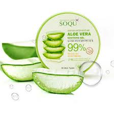 The soothing gel helps to relieve irritated and stressed skin from harmful environmental factors and dehydration. Soqu Deep Sea Water Moisture Aloe Vera 99 Soothing Gel