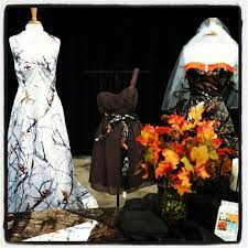 Camo Wedding Dress Brown Bridesmaids Dress With Camo Sash Orange And Camo And Snow Camo Inspiratio Camo Wedding Dresses Camo Wedding Brown Bridesmaid Dresses