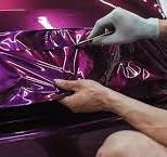 Cutting straight line on vinyl wrap when off workspace ...