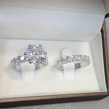 Pin By Cassie Campbell On Xv Bridal Ring Sets Big Wedding Rings Wedding Rings Unique