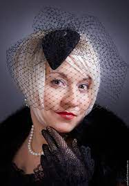 Church Black Hat Boni Party Hat With Veil Vintage Black Etsy Vintage Veils Veiled Hats British Hats