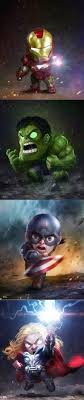 Very Cute Avengers Marvel Superheroes Cartoon Comic Art