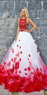 24 Amazing Colourful Wedding Dresses For Non Traditional Bride Red Bridal Gown Gowns Two Piece Wedding Dress