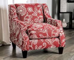 For placement around dining tables or in the nook of your bedroom, stick to chairs that are lightweight and take up less space. Ames Accent Chair Sm8250 Ch Fl In Red Floral Patterned Fabric