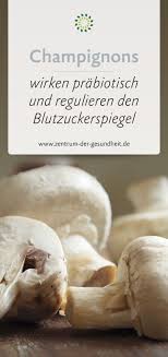 Champignons Wirken Prabiotisch Und Regulieren Den Blutzuckerspiegel Gesunde Nahrungsmittel Darmreinigung Kimchi Rezept