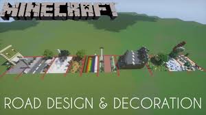 Decorate your house with this desktop computer! Minecraft 10 Different Road Designs Lots Of Decorations Youtube