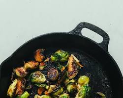 Image of Salmon with Miso Glaze and Roasted Brussels Sprouts