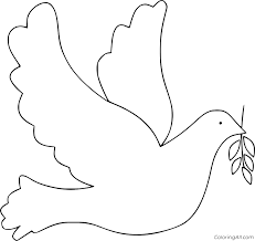 Vector cartoon olive to be colored. Dove With An Olive Branch Coloring Page Coloringall