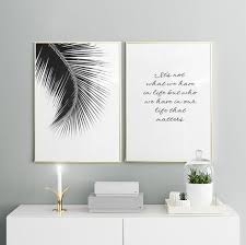 Black Palm Leaf Poster Minimalistisch Wohnen Rauminspiration Minimalistische Dekoration