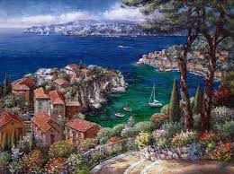 Sam Park Artist Cote D Azur 21 X 28 By Sam Park Artist Park Art City Art Art