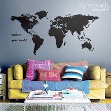In this video, i show you my top 10 accessories and ideas. World Map Wall Decal Home Decor World Map Wall Sticker Wall Decor Styleywalls On Artfire