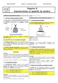 Calameo Chapitre 5 Concentration S Et Quantite De Matiere