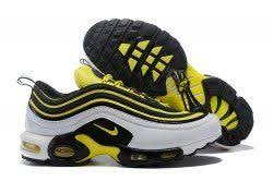 Nike Air Max 97 Plus Tn Black Yellow Men S Women S Running Shoes Cheap Nike Air Max Nike Air Max Cushioned Running Shoes