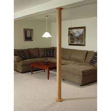Square and round poles are available in any size! Pole Wrap 96 In X 12 In Oak Basement Column Cover 85128 The Home Depot