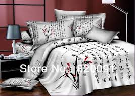 Black And White Duvet Cover Set Chinese Caligraphy Reviews Online Shopping Chinese Caligraphy Reviews On Aliexpress Com Aliba Queen Comforter Sets White Comforter Set Queen Comforter Sets
