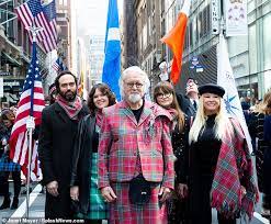 Sir Billy Connolly Leads The Tartan Day Parade With Wife Pamela Stephenson In Nyc Daily Mail Online