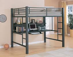 We furniture full metal loft bed with workstation, black. Coaster Full Metal Loft Bed With Desk Homemakers Furniture Phong Ngá»§ GiÆ°á»ng GiÆ°á»ng Táº§ng