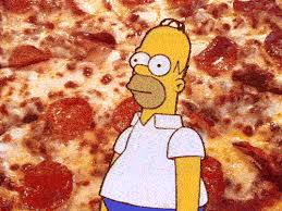 coworker okbyeeeeee homer simpson homer pizza gif