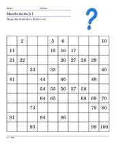 Hundertertafel ausdrucken für grundschule (klasse 2. Mathematik Arbeitsmaterialien Hunderterfeld Haus Tafel 4teachers De