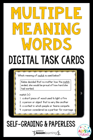 Multiple Meaning Words Are Fun And Engaging For Students To Review With These Paperle Multiple Meaning Words Multiple Meaning Words Activities Multiple Meaning