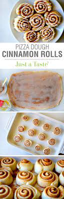 Pizza Dough Cinnamon Rolls Recipe On Justataste Com Pizza Pizza Dough Cinnamon Rolls Delicious Desserts Pizza Recipes Dough