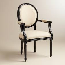 Natural Linen Paige Round Back Black Frame Armchair Dining Room Chairs Upholstered Armchair Dining Room Furniture Sets
