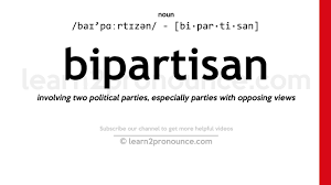 Bipartisan in the united states bipartisan definition in the legislative process the following is a definition of bipartisan, by the national conference of state legislatures (ncsl). Pronunciation Of Bipartisan Definition Of Bipartisan Youtube