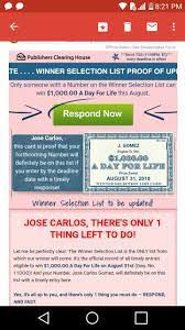 Pch I Jcg Claim Winner Selection Proof Of Update Notice To Win 1 000 00 A Day For Life Gwy No 11000 Aug 31st Win For Life Pch Sweepstakes Sweepstakes