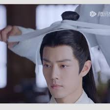 Yu Gu Yao ShiYing Xiao Zhan Same Slender Hair Band Chiffon Ancient Style  Tie Hair Rope Shi Ying Hair Ornament