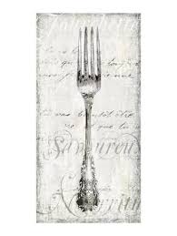 Fourchette Art Print Tandi Venter Art Com Laminas Decorativas Imprimibles Vintage Laminas Para Decoupage