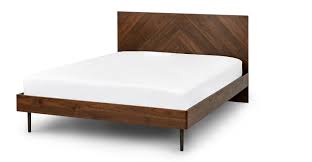 Bed & room porter queen portrait wall bed with desk and two side towers in walnut queen portrait wall bed with two side towers rated 4.1 out of 5 stars based on 695 reviews. Walnut Wood Queen Sized Bed Frame W Headboard Nera Article