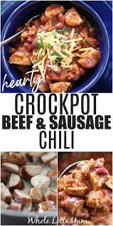 Hearty Crock Pot Kielbasa Chili Recipe Turkey Kielbasa Recipes Kielbasa Recipes Crockpot Chili