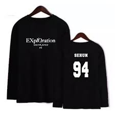 Juga tersedia baju kpop dan album kpop. Kaos Exo Exploration 5 Member Lengan Panjang Hitam Shopee Indonesia