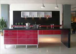rose red mdf modern kitchen cabinet