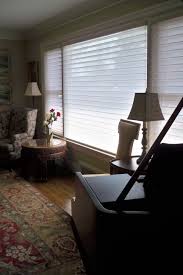 Colourful Traditional Home With Hunter Douglas Silhouette Window Shades On Large Wi Large Windows Living Room Window Treatments Living Room Living Room Blinds