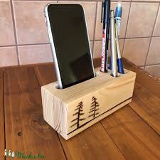 Telefon Es Iroszertarto Egetett Mintaval Zcwoodproducts Meska Hu