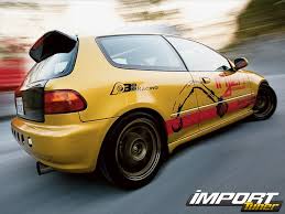 Drag 1994 Honda Civic Hatchback Si Right Rear View Photo 2 Honda Civic Hatchback Civic Hatchback Honda Civic
