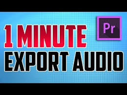 Premiere Pro Cc How To Export Audio Only Mp3 Aac Wav Youtube Premiere Pro Cc Premiere Pro Audio