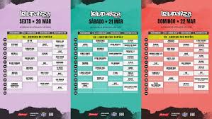 Lollapalooza Brasil 2026 divulga horários e divisão de palcos; shows  começam ao meio-dia